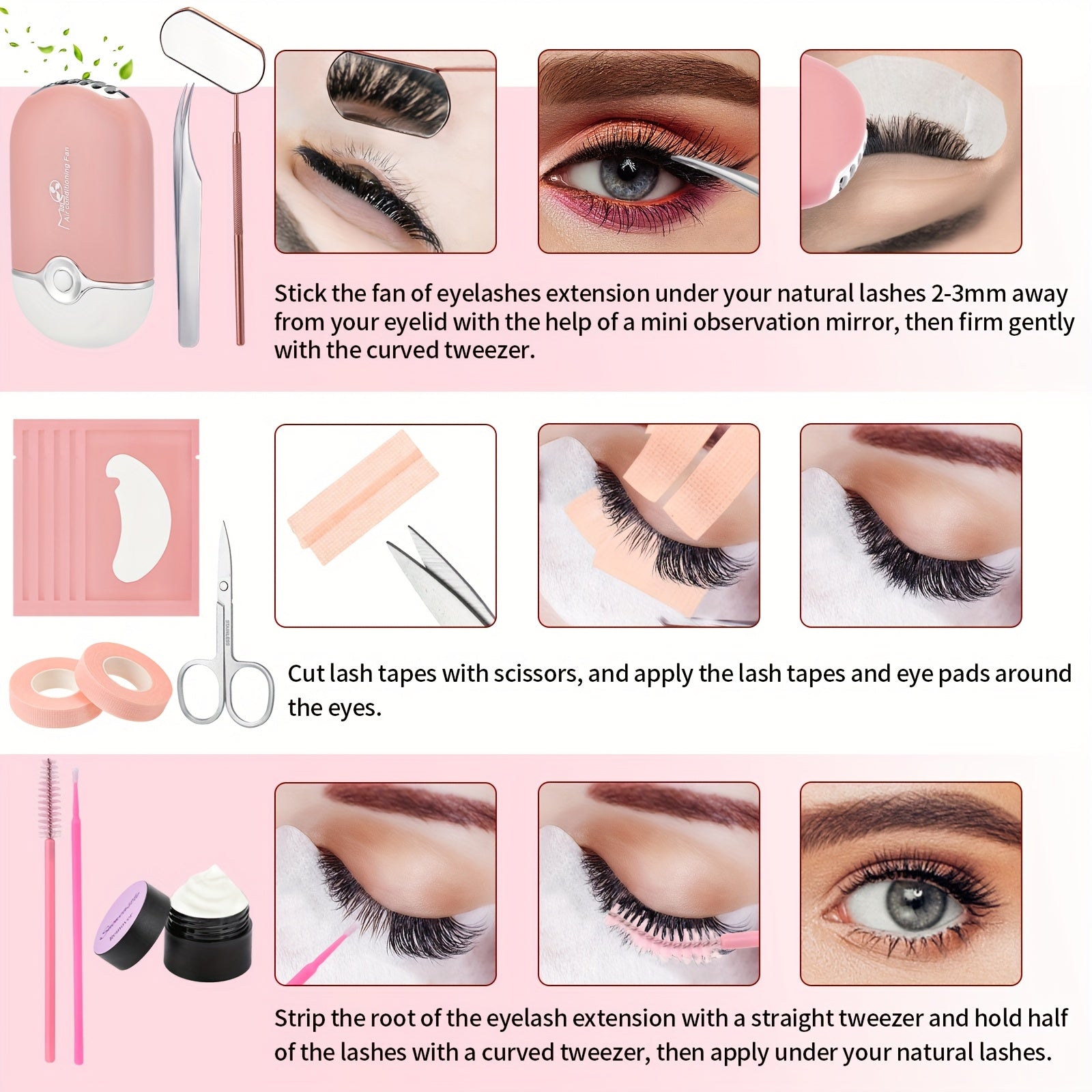 Beauty 246pcs/set Eyelash Extension Training Tool Kit With Silicone Practice Model Head, Eye Pads, Tweezers, Glue Ring, Eyelash Brushes, Individual Lashes Glue, Micro, Brushes, Grafting Eyelash Extension Set